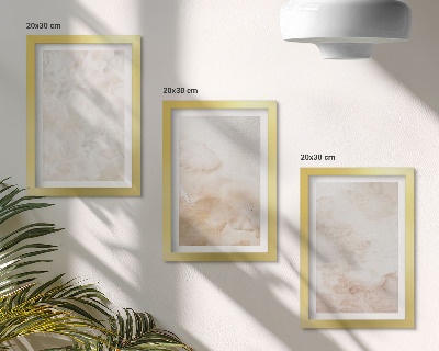 Lot de 3 tableaux Des textures tendance dans des tons pastel clairs