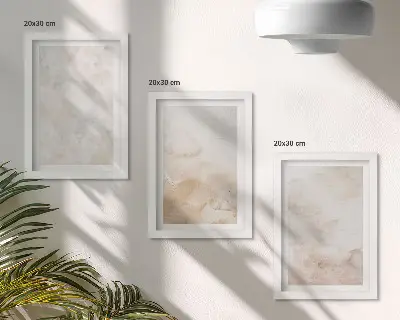 Lot de 3 tableaux avec des textures tendance dans des tons pastel clairs