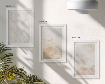 Lot de 3 tableaux Des textures tendance dans des tons pastel clairs