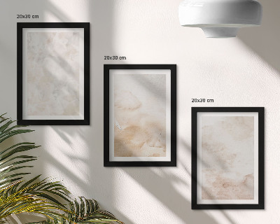 Lot de 3 tableaux Des textures tendance dans des tons pastel clairs