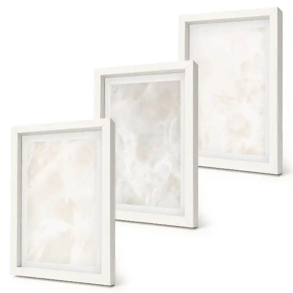 Ensemble de 3 tableaux motif de texture de fond en pierre de marbre élégante