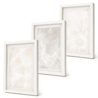 Ensemble de 3 tableaux Texture de fond élégante en pierre de marbre