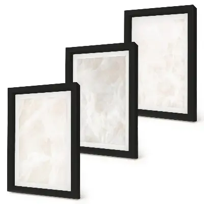 Ensemble de 3 tableaux motif de texture de fond en pierre de marbre élégante