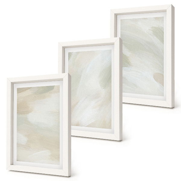 Mur de cadres Peintures abstraites lumineuses sur toile, style bohème délicat