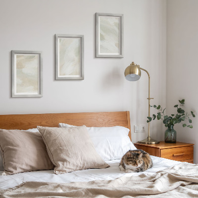 Mur de cadres Peintures abstraites lumineuses sur toile, style bohème délicat