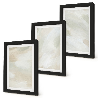 Mur de cadres Peintures abstraites lumineuses sur toile, style bohème délicat