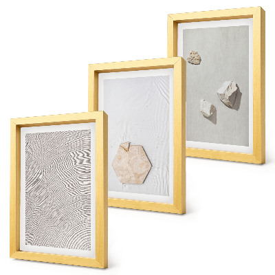 Lot de 3 tableaux Textures légères sur le sable, style bohème délicat