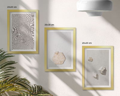 Lot de 3 tableaux Textures légères sur le sable, style bohème délicat