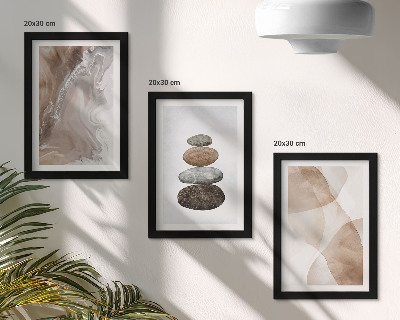 Mur de cadres Des formes abstraites, des structures peintes dans des tons pastel