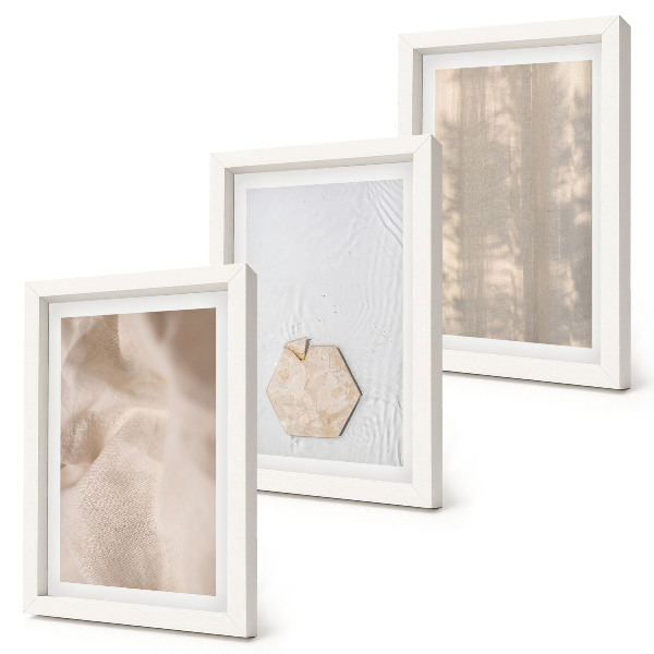 Mur de cadres Des textures subtiles dans un style bohème naturel
