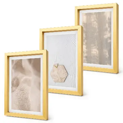 Mur de cadres avec des textures subtiles au style bohème naturel