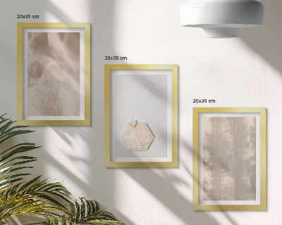 Mur de cadres Des textures subtiles dans un style bohème naturel