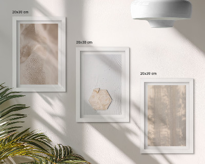 Mur de cadres Des textures subtiles dans un style bohème naturel