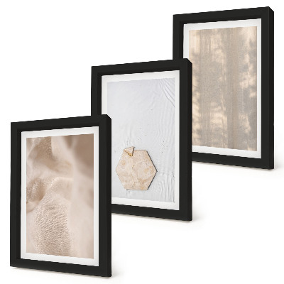 Mur de cadres Des textures subtiles dans un style bohème naturel
