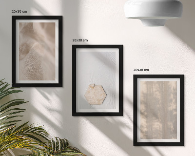 Mur de cadres Des textures subtiles dans un style bohème naturel