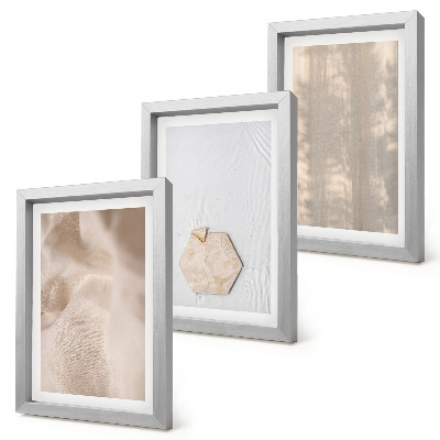 Mur de cadres Des textures subtiles dans un style bohème naturel