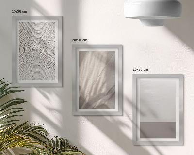Lot de 3 tableaux Des textures naturelles délicates dans un style bohème
