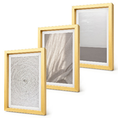 Lot de 3 tableaux Des textures naturelles délicates dans un style bohème