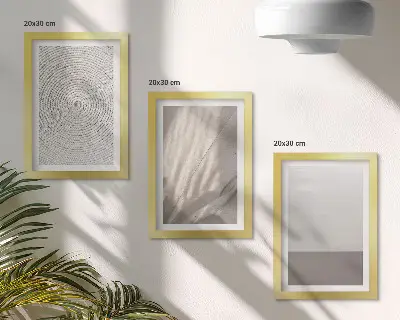 Lot de 3 tableaux aux textures naturelles délicates dans un style bohème