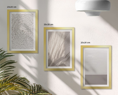 Lot de 3 tableaux Des textures naturelles délicates dans un style bohème