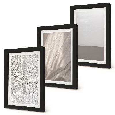 Lot de 3 tableaux Des textures naturelles délicates dans un style bohème
