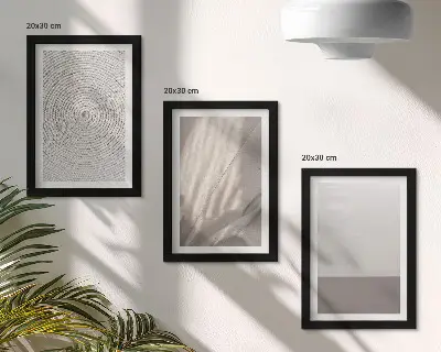 Lot de 3 tableaux aux textures naturelles délicates dans un style bohème
