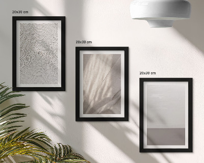 Lot de 3 tableaux Des textures naturelles délicates dans un style bohème