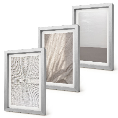 Lot de 3 tableaux Des textures naturelles délicates dans un style bohème