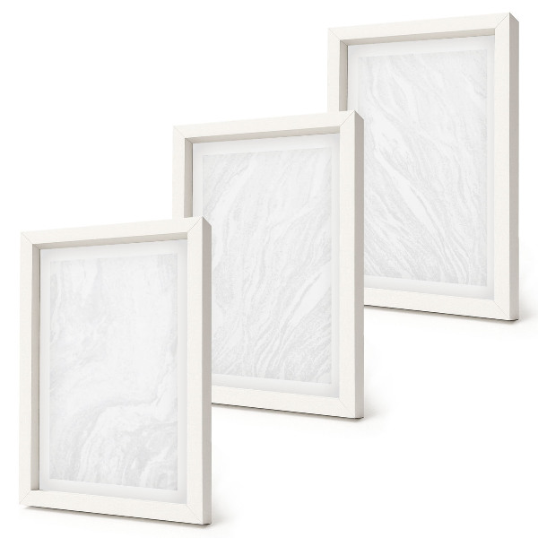 Ensemble de 3 tableaux Élégante structure linéaire en pierre de marbre