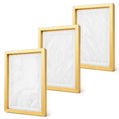 Ensemble de 3 tableaux Élégante structure linéaire en pierre de marbre