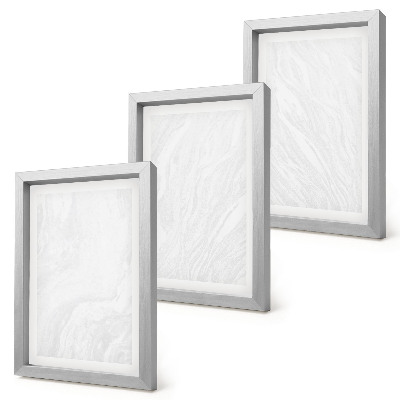 Ensemble de 3 tableaux Élégante structure linéaire en pierre de marbre