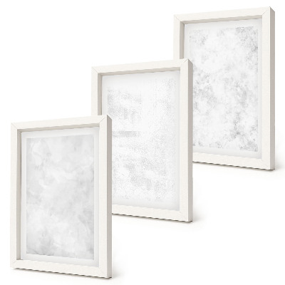Lot de 3 tableaux Points blancs sur des fonds minimalistes en toile