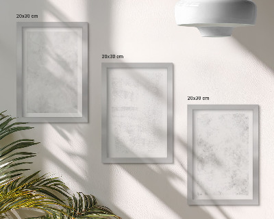 Lot de 3 tableaux Points blancs sur des fonds minimalistes en toile