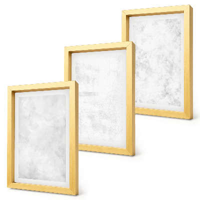Lot de 3 tableaux Points blancs sur des fonds minimalistes en toile