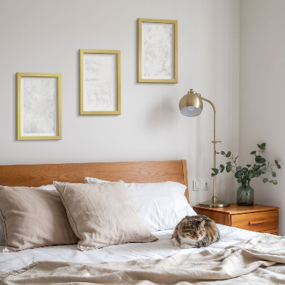 Lot de 3 tableaux Points blancs sur des fonds minimalistes en toile