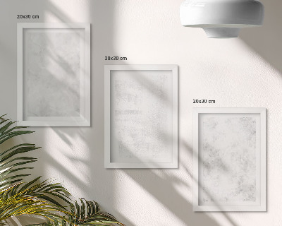 Lot de 3 tableaux Points blancs sur des fonds minimalistes en toile