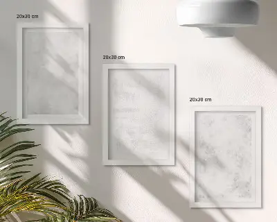 Lot de 3 tableaux points blancs sur fond minimaliste en toile