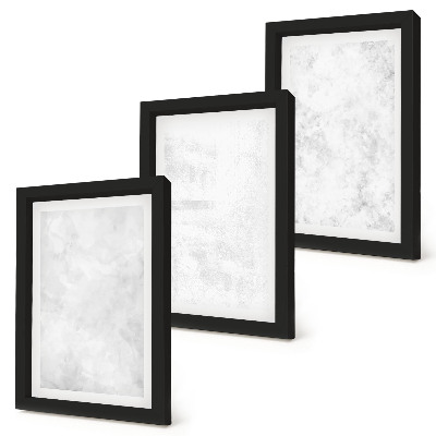 Lot de 3 tableaux Points blancs sur des fonds minimalistes en toile