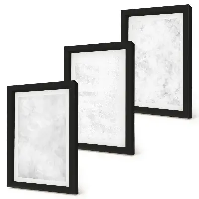 Lot de 3 tableaux points blancs sur fond minimaliste en toile