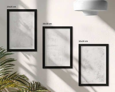 Lot de 3 tableaux Points blancs sur des fonds minimalistes en toile