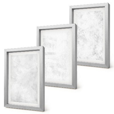 Lot de 3 tableaux Points blancs sur des fonds minimalistes en toile