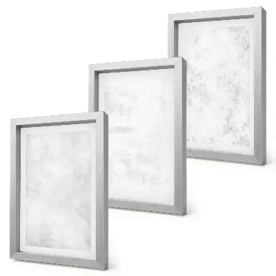 Lot de 3 tableaux points blancs sur fond minimaliste en toile