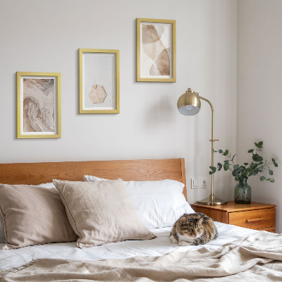 Ensemble de 3 tableaux Abstraction de designer inspirée par la nature