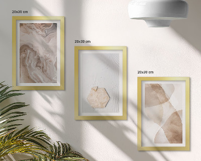 Ensemble de 3 tableaux Abstraction de designer inspirée par la nature