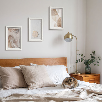 Ensemble de 3 tableaux Abstraction de designer inspirée par la nature