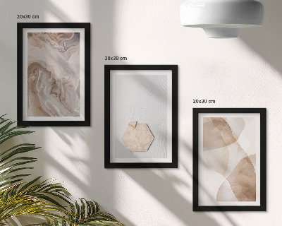 Ensemble de 3 tableaux Abstraction de designer inspirée par la nature