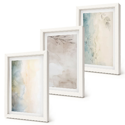 Lot de 3 tableaux Cartons délicats de peintures aquarelles