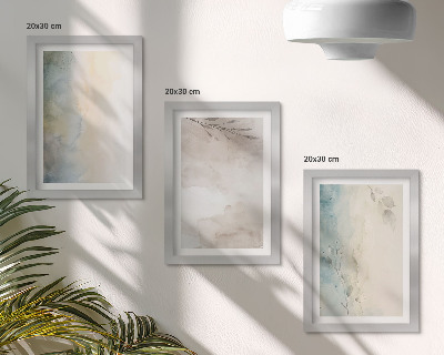Lot de 3 tableaux Cartons délicats de peintures aquarelles