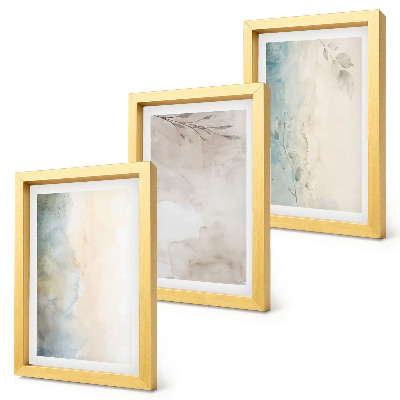 Lot de 3 tableaux Cartons délicats de peintures aquarelles