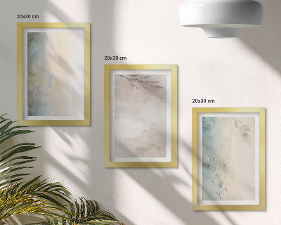 Lot de 3 tableaux Cartons délicats de peintures aquarelles